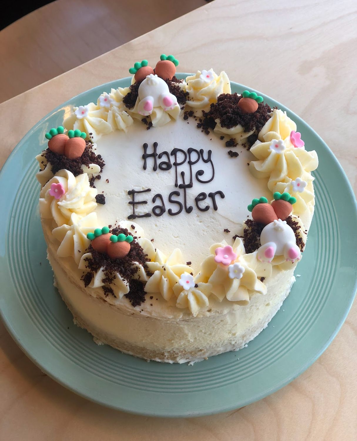 Easter Coconut Sponge with Italian Buttericing