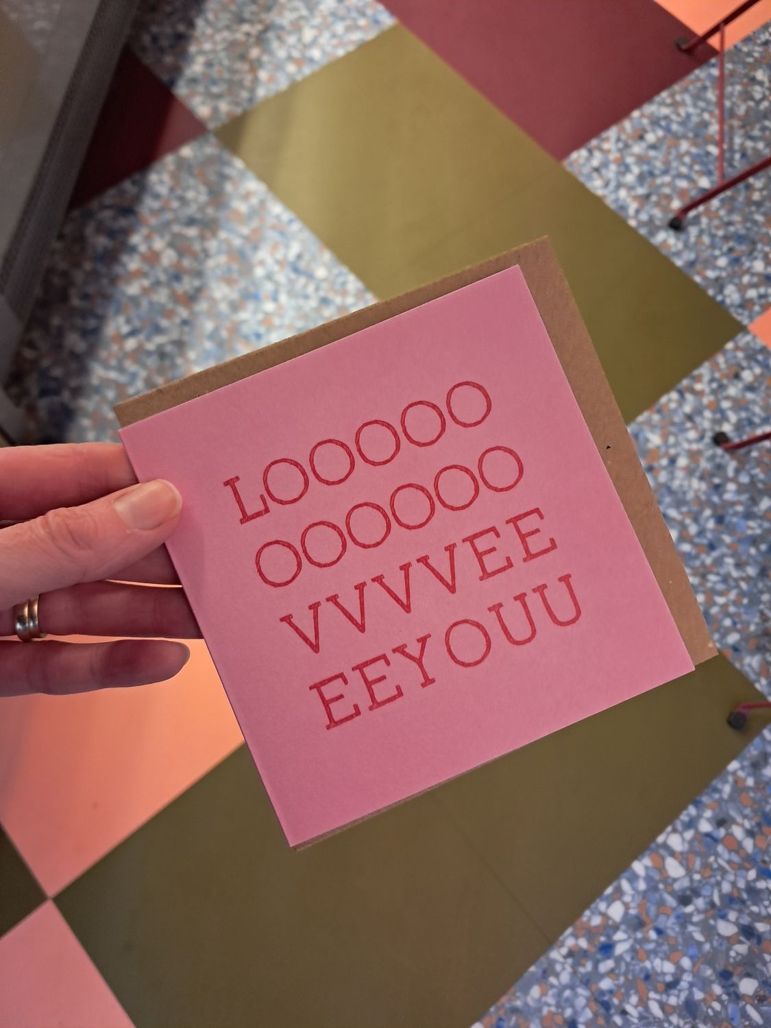 Love you - greeting card