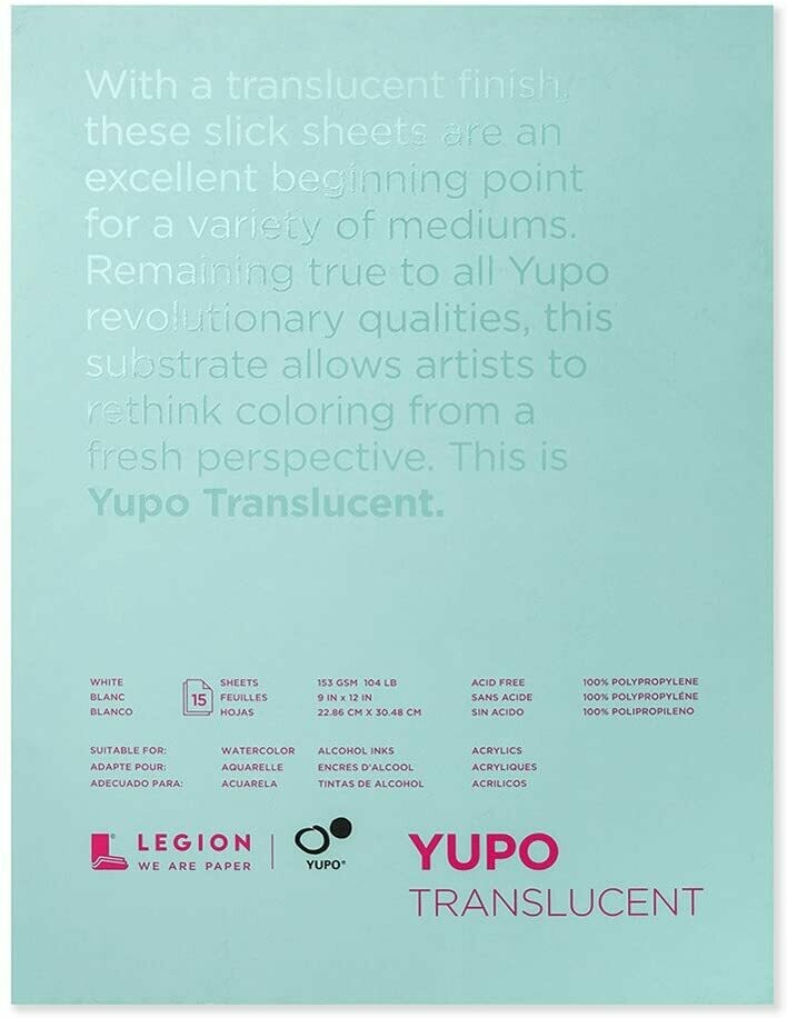 Yupo Paper Pad - 10/Sheets - 104lb Transparent (view sizes)