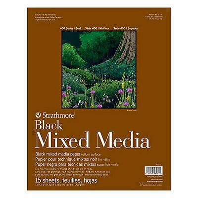Strathmore Mixed Media Black Paper Pads - 400 Series, 9