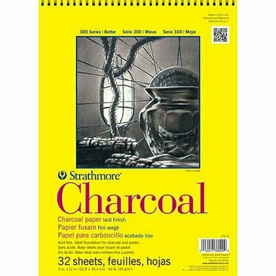 Charcoal Paper Pads 300 Series, Tape-Bound, 9