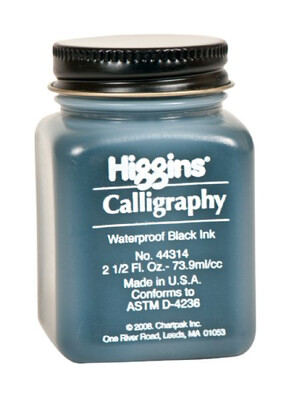 Higgins Black Calligraphy Ink 2.5oz