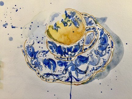 Afternoon Tea with Watercolor, July 27th