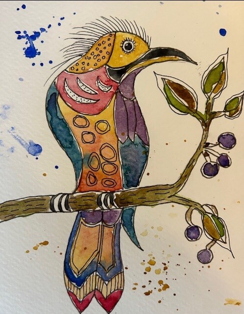 Birds in Watercolor, August 24th