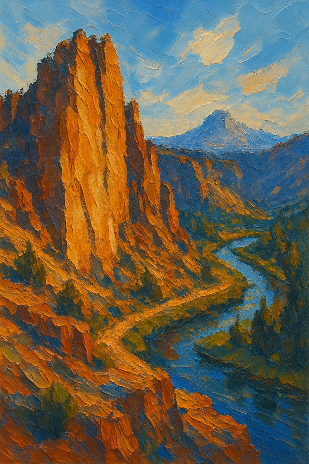 Smith Rock in Acrylic, August 18th