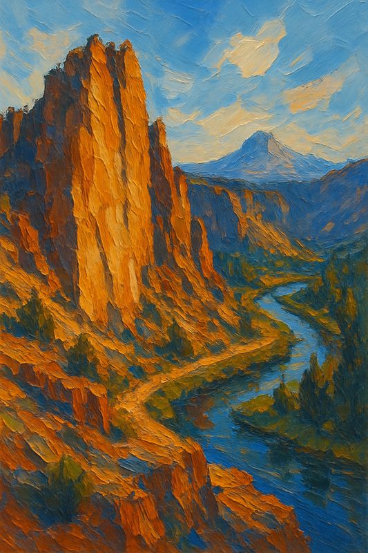 Smith Rock in Acrylic, August 18th