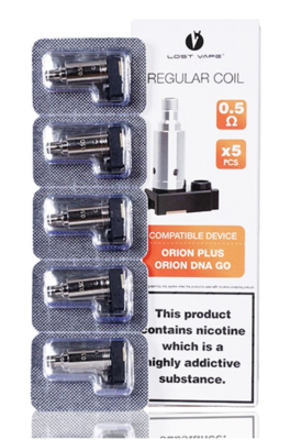 Lost Vape Orion Plus Regular Coil 0.5ohm Pack Of Five