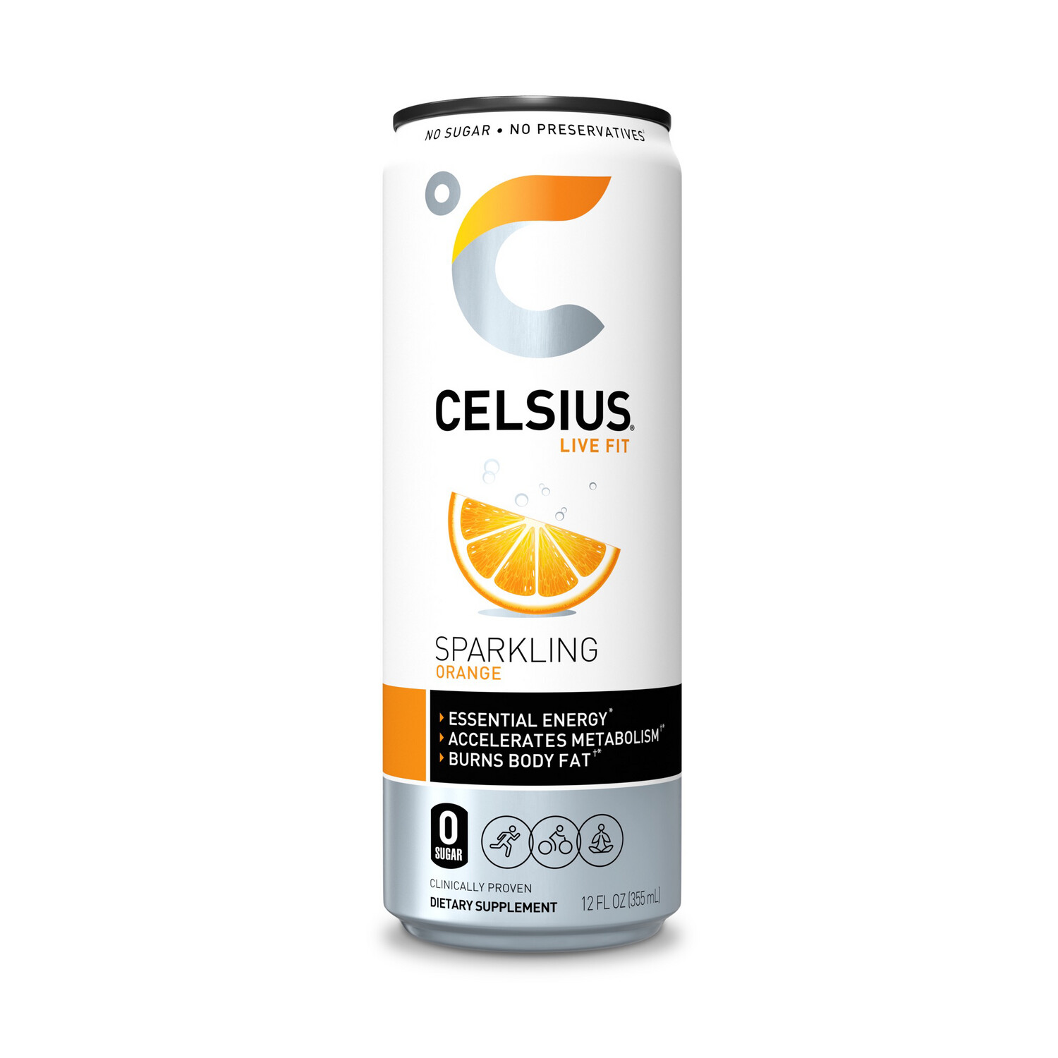 Celsius Orange 12 FL OZ 355 ML