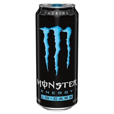 Monster Energy Lo-Carb Energy Drink Blue 16 Fl Oz