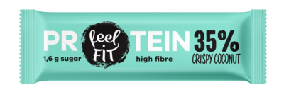 Baltyminis batonėlis su kokosu feel FIT, 40g Baltyminis batonėlis su kokosu feel FIT, 40g