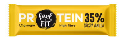 Baltyminis batonėlis su vanile feel FIT, 40g Baltyminis batonėlis su vanile feel FIT, 40g