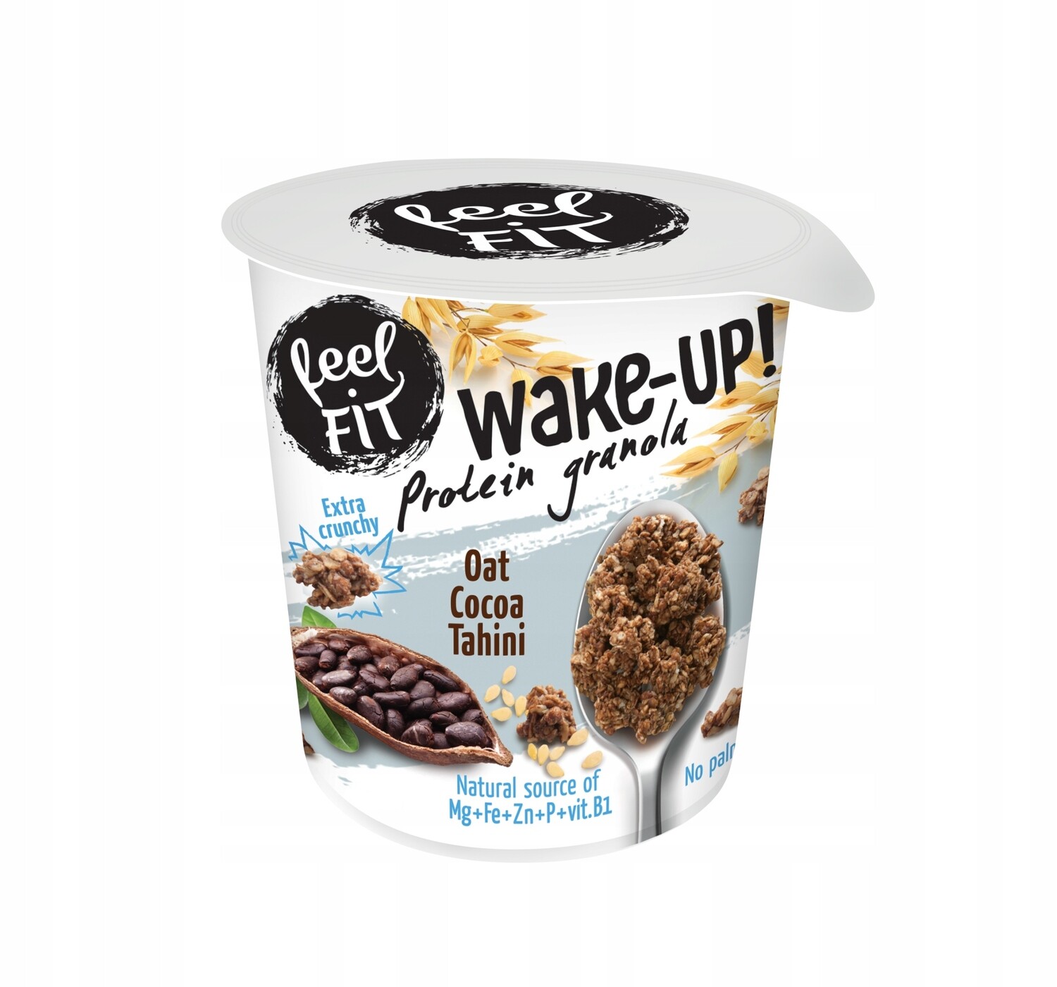 Granola su avižiniais dribsniais, kakava ir sezamų pasta 70g Granola su avižiniais dribsniais, kakava ir sezamų pasta 70g