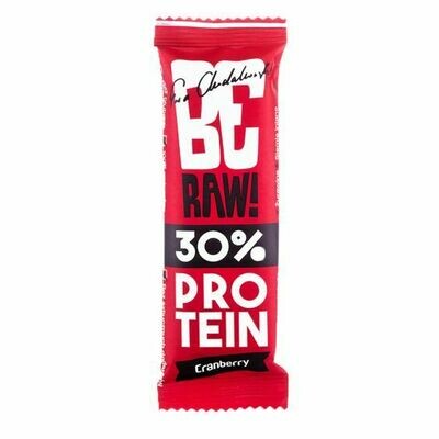 Baltyminis batonėlis su spanguolėmis Be Raw, 40g Baltyminis batonėlis su spanguolėmis Be Raw, 40g