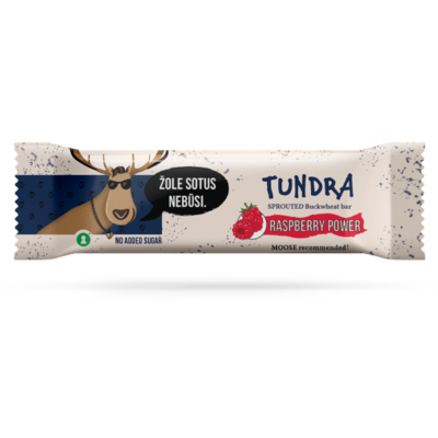 Daigintų grikių batonėlis TUNDRA su avietėmis, 40 g Daigintų grikių batonėlis TUNDRA su avietėmis, 40 g