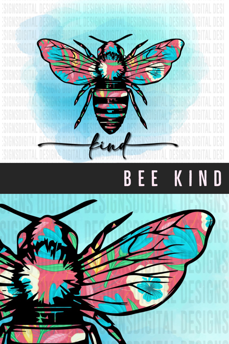 Bee - Flower Wings - Many options - PNG Sublimation