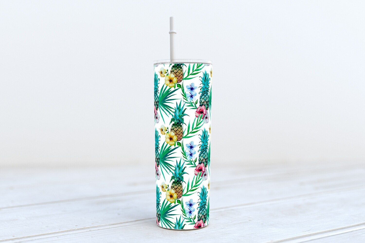 Tropical Pineapples -  20oz Skinny TUMBLER PNG Sublimation