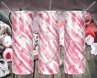 Valentines Tie Dye - 20oz & 30oz Tapered + 20oz STRAIGHT TUMBLER PNG Sublimation