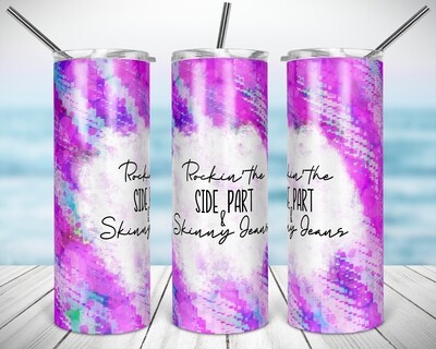 Side Part & Skinny Jeans - 20/30oz Taper + STRAIGHT TUMBLER PNG Sublimation