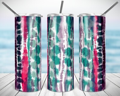 TieDye Purple Pink Teal - 20/30oz Taper + STRAIGHT TUMBLER PNG Sublimation