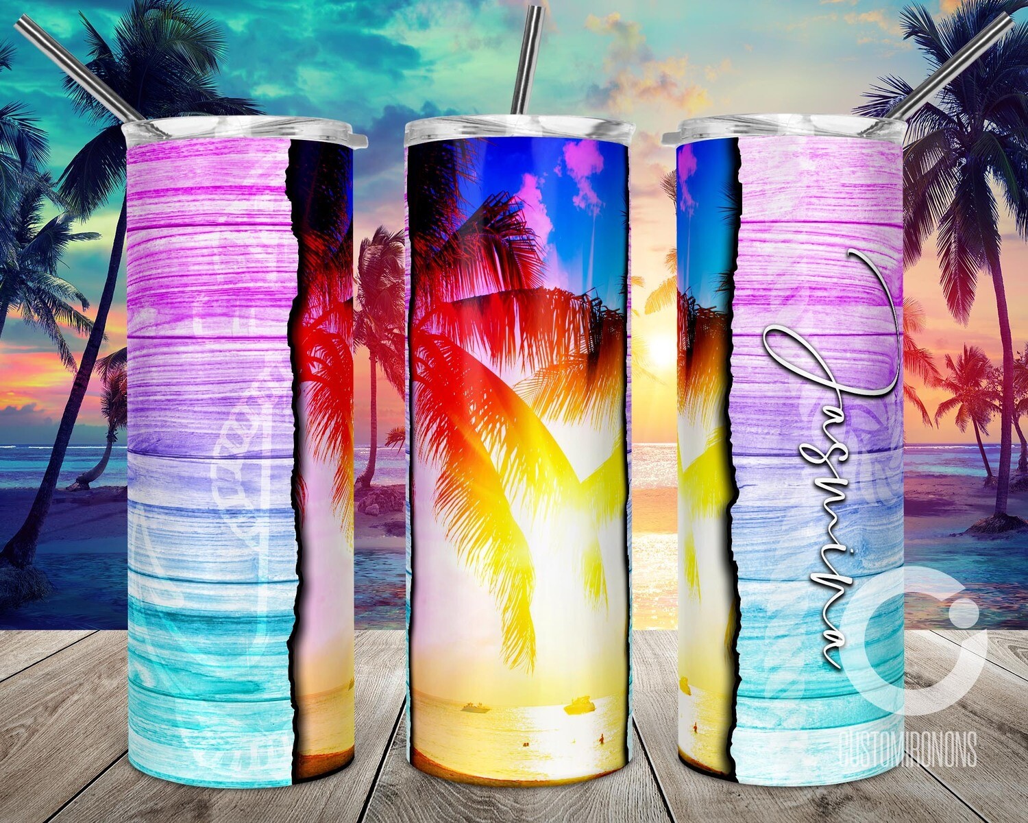 Pink to Blue Ocean Vibes sublimation design - Sublimation design - Sublimation - DTG printing - Sublimation design download - Summer sublimation design
