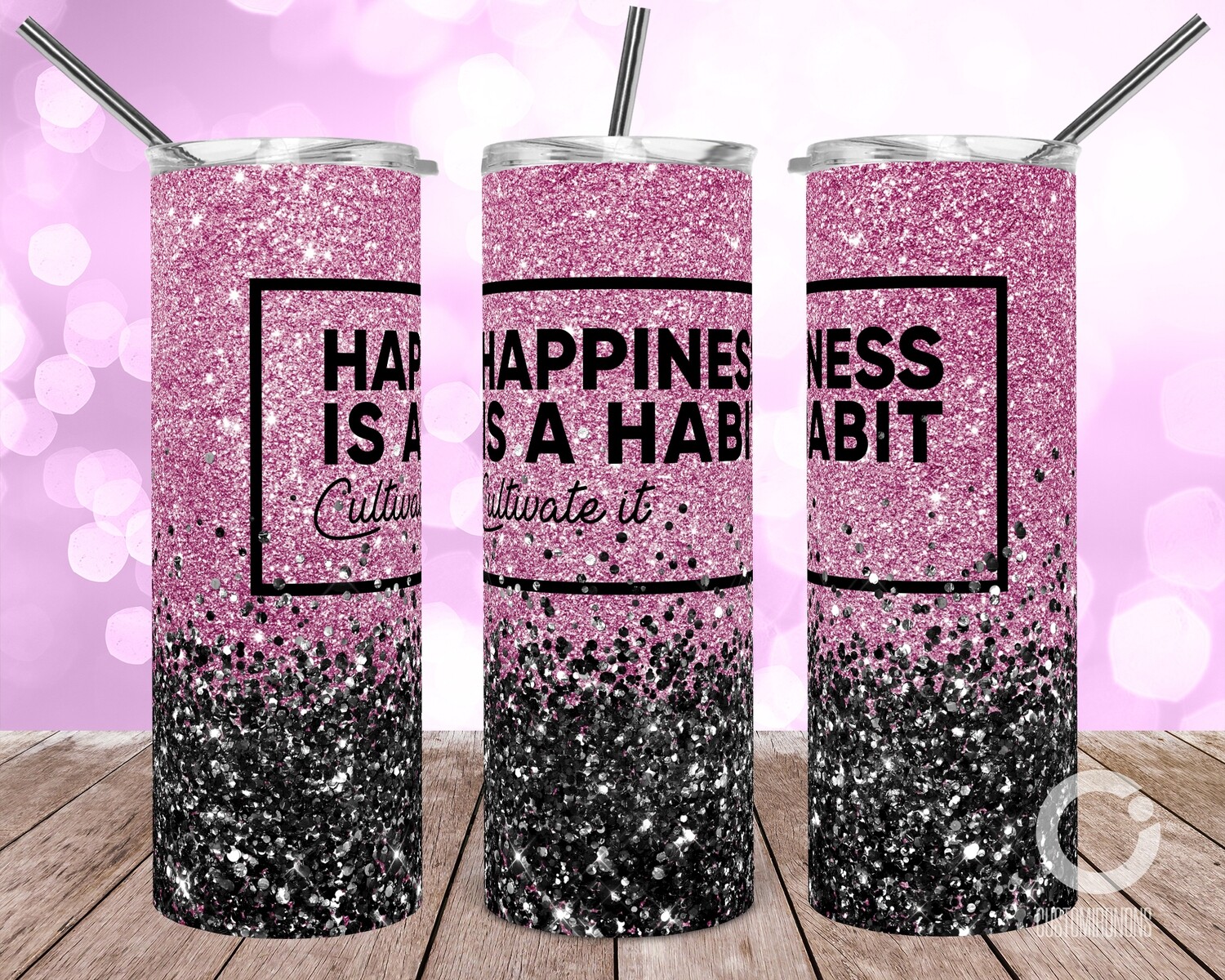 Happiness Is a Habit - 20oz Tumbler Designs