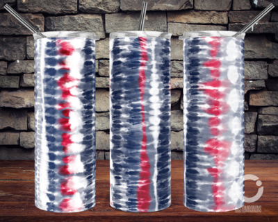 Blue Red White Tie Dye - 20oz taper and Straight