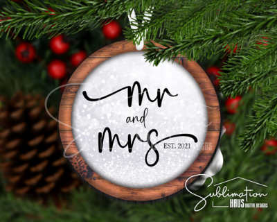 Mr and Mrs First Winter Holiday Ornament