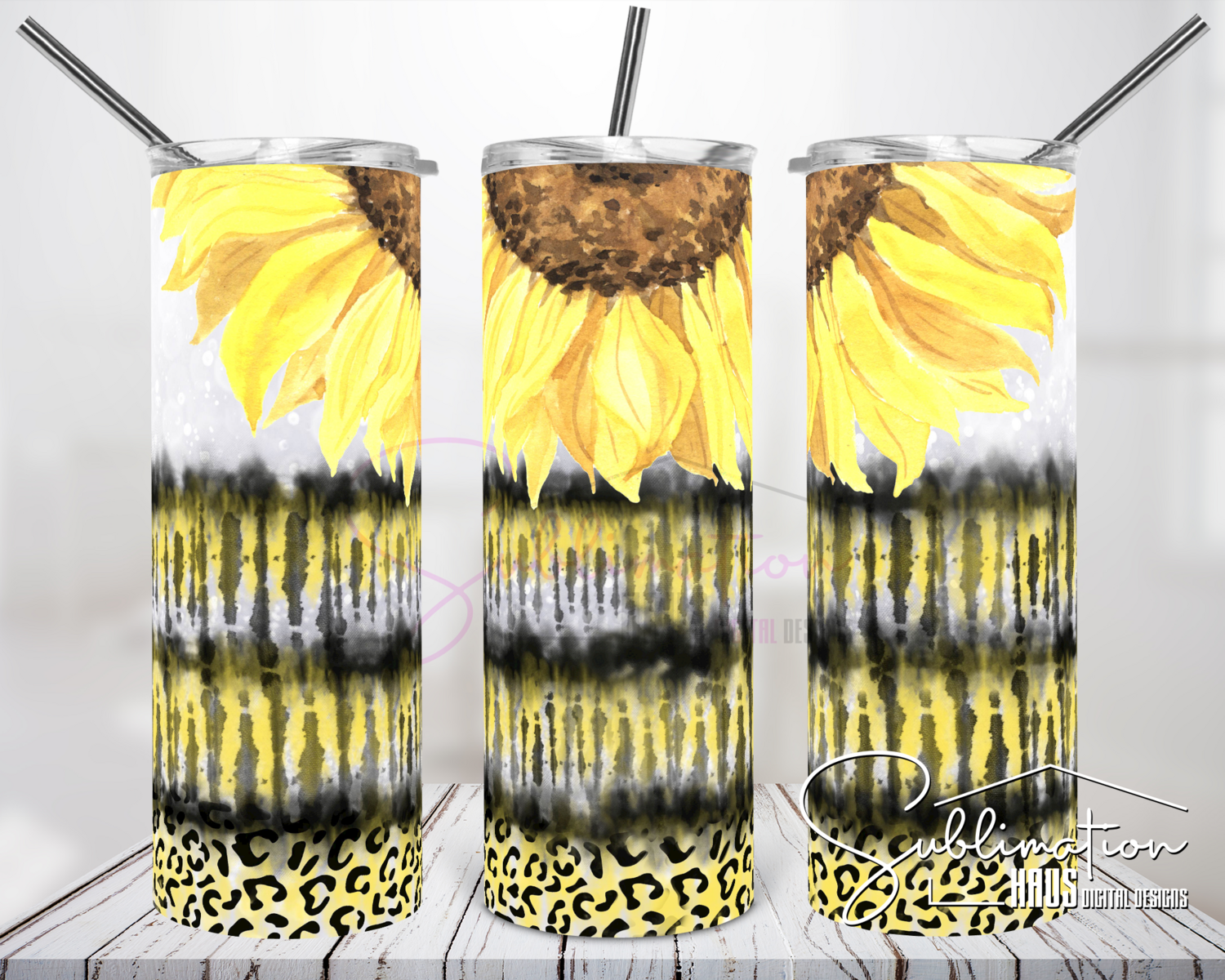 Sunflower Tie Dye- 20oz Tumbler Design