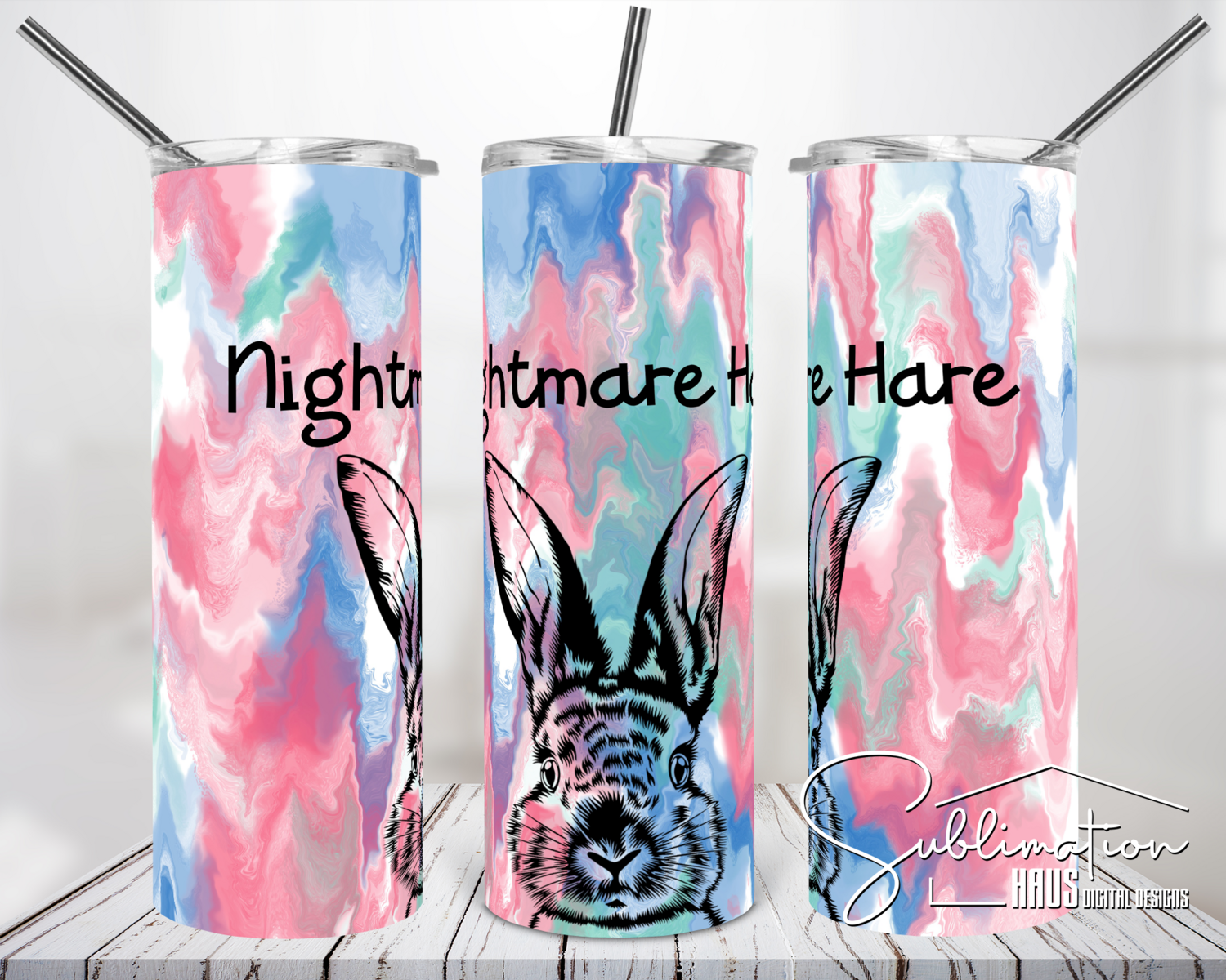 Spring Pour - Nightmare Hare- 20oz Tumbler Design