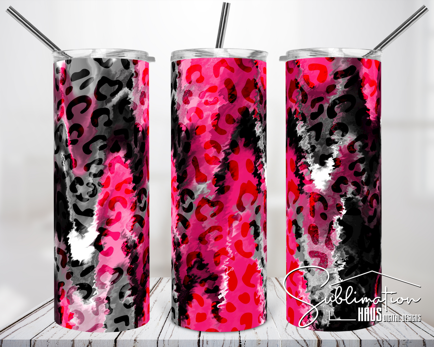 Cheetah Hot Pink Pour- 20oz Tumbler Design