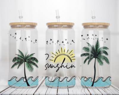 Sunshine Colored  -  Glass Can