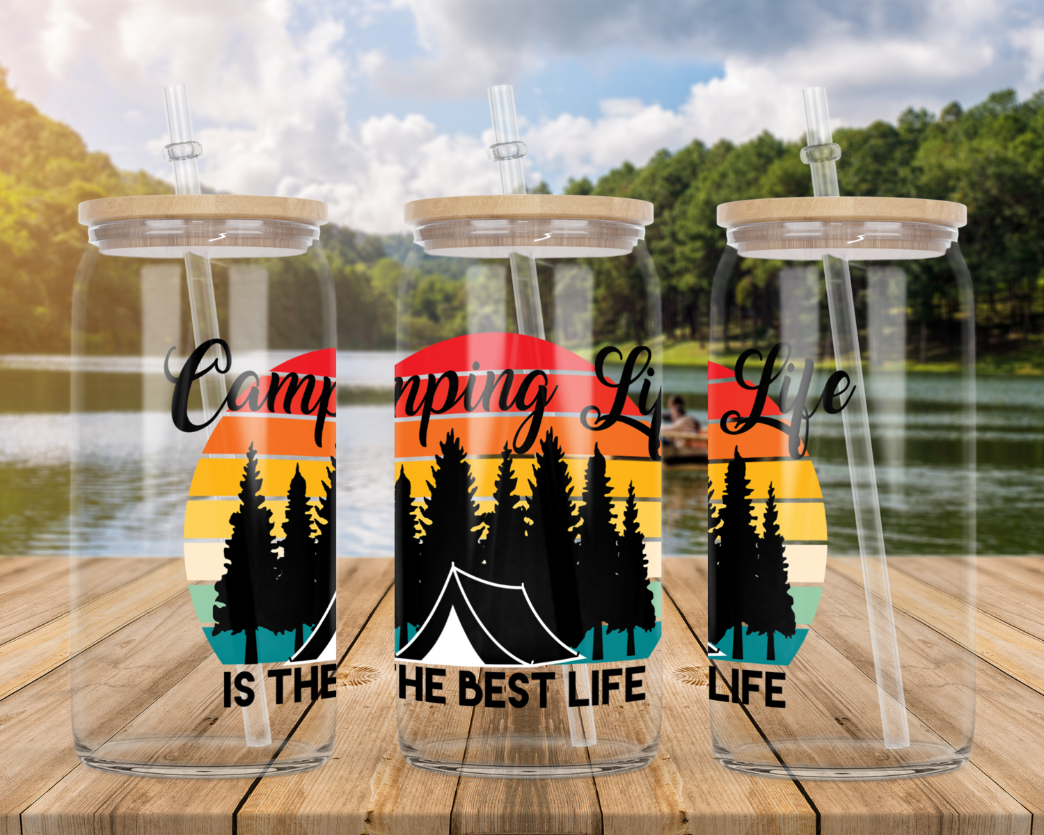 Camping Life is the best life - Glass Can