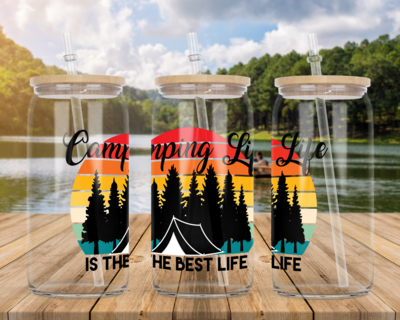 Camping Life is the best life  -  Glass Can