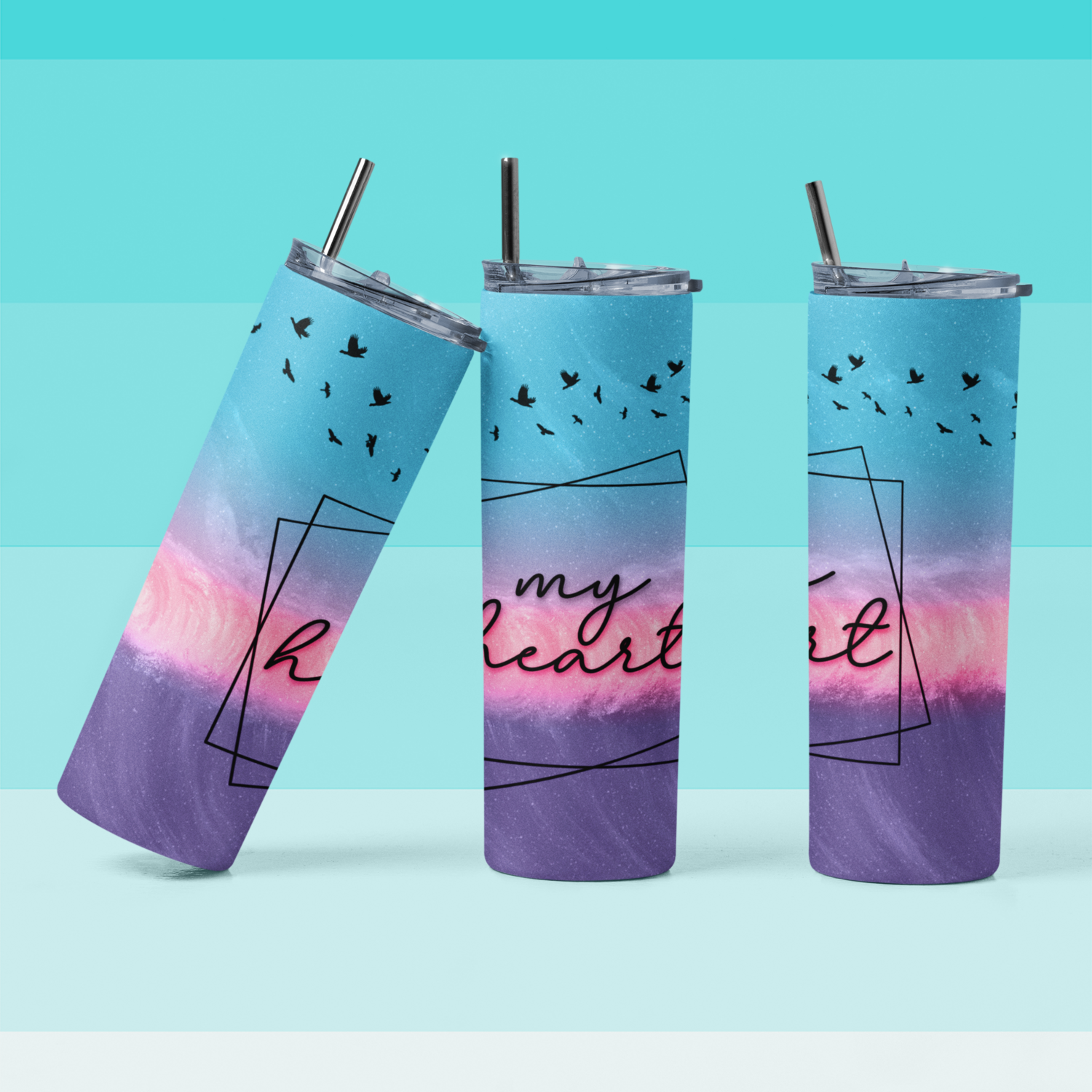 My Heart Beach- 20oz Tumbler Design