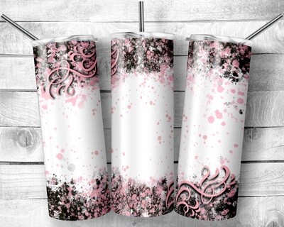 Pink Bleach Flourish  - 20oz Tumbler Design + T-Shirt File