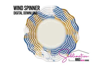 Wind Spinner - Blue Gold White