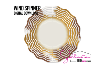 Wind Spinner - Brown Gold White