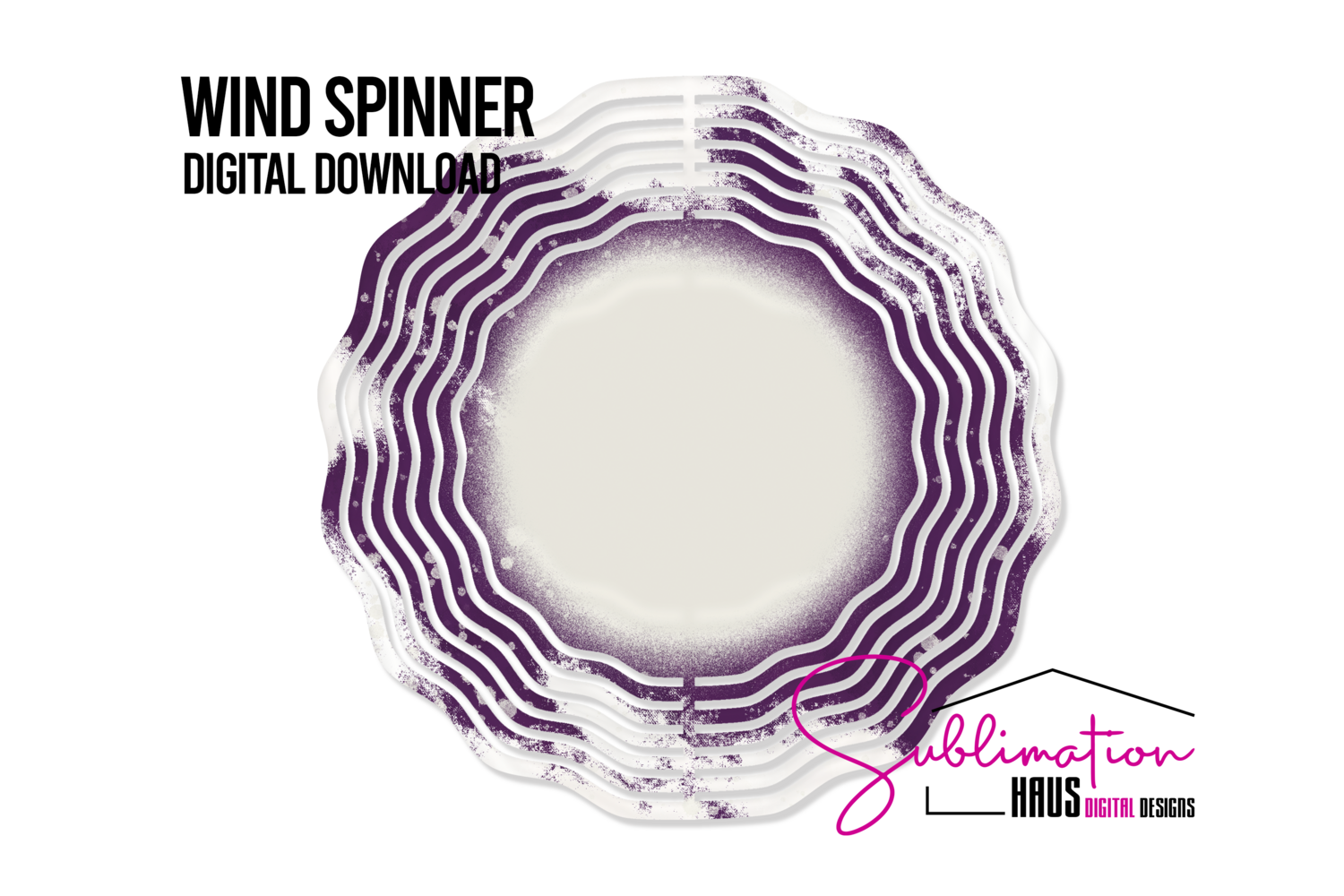 Wind Spinner - Purple White