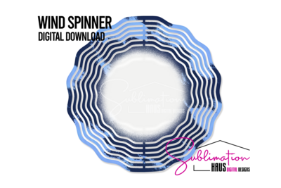 Wind Spinner - Carolina Blue + Navy