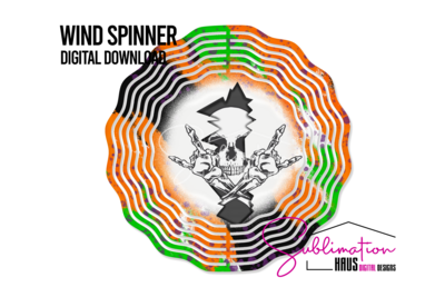 Wind Spinner - Halloween Skull