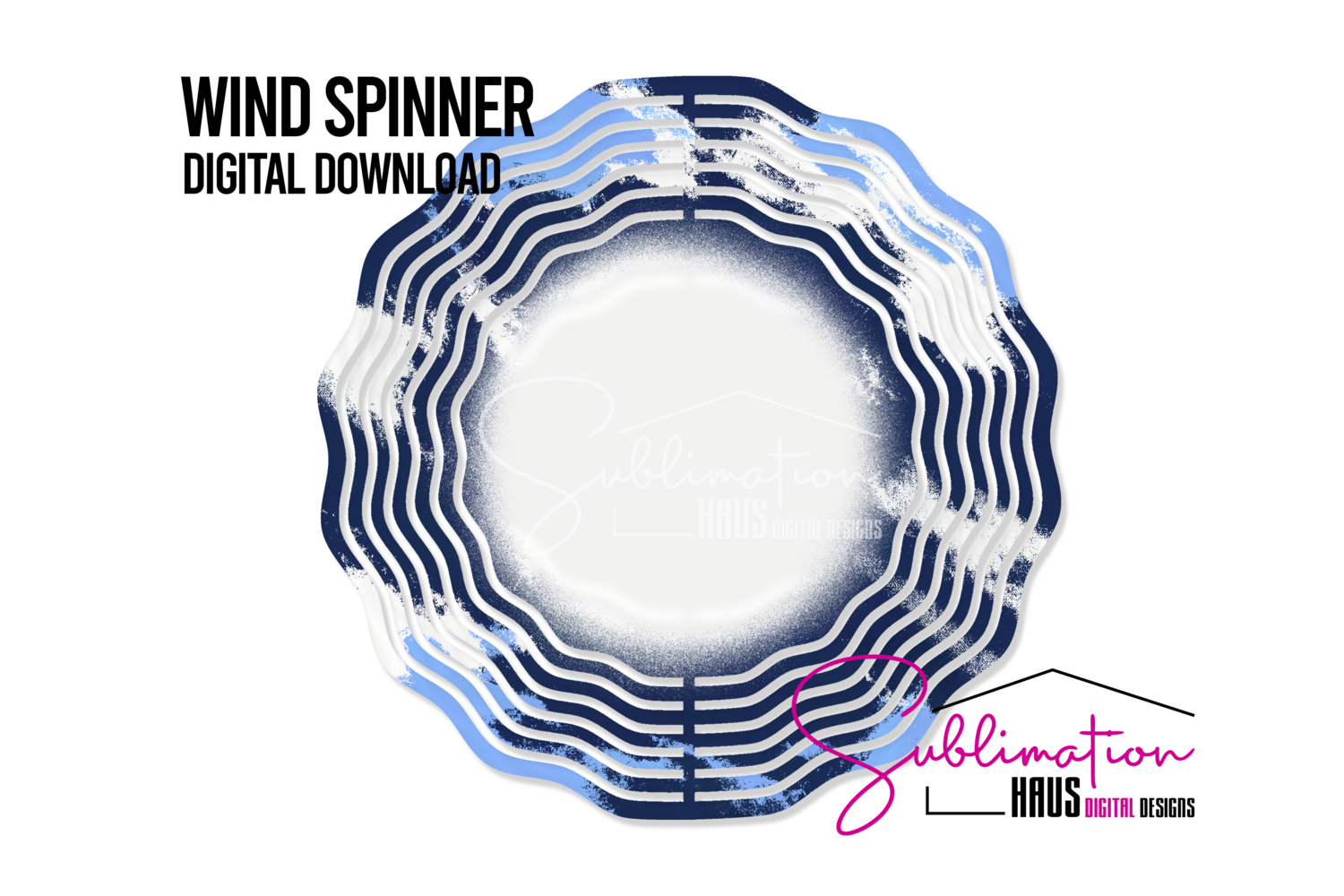 Wind Spinner - Carolina Blue + White + Navy