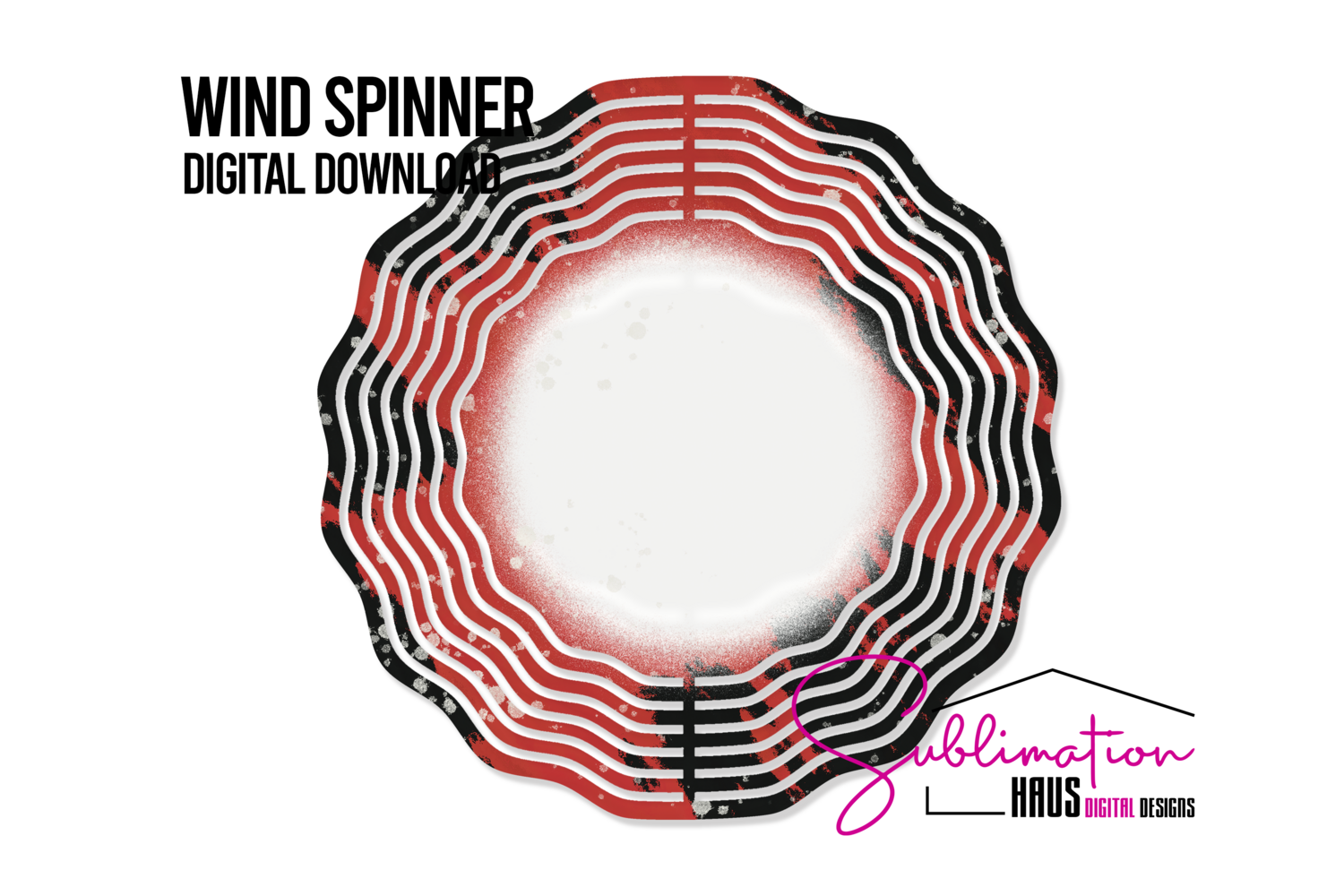 Wind Spinner - Red and Black