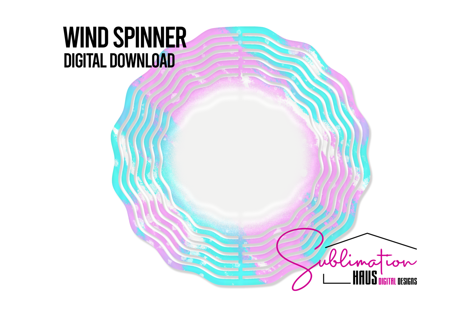 Wind Spinner -Pastel Pink Blue