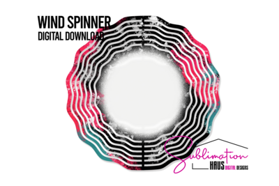 Wind Spinner - Hot Pink Teal Black