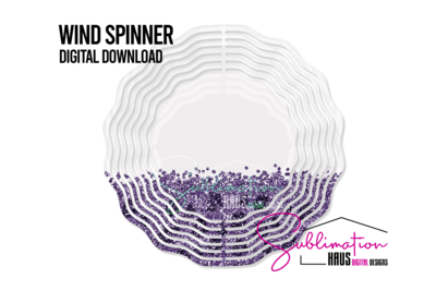 Wind Spinner - Purple Glitter