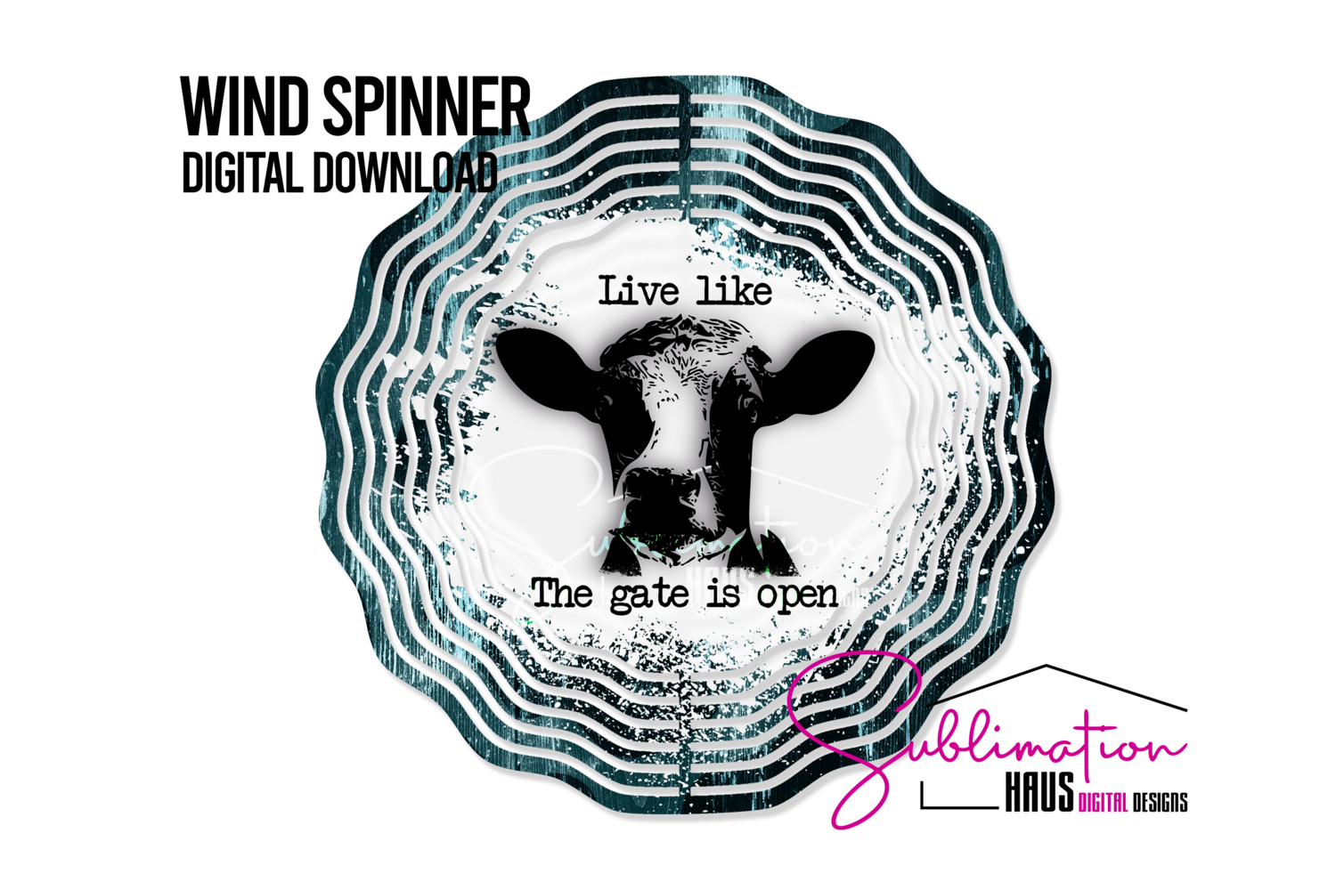 Wind Spinner - Cow Live like the gate is open