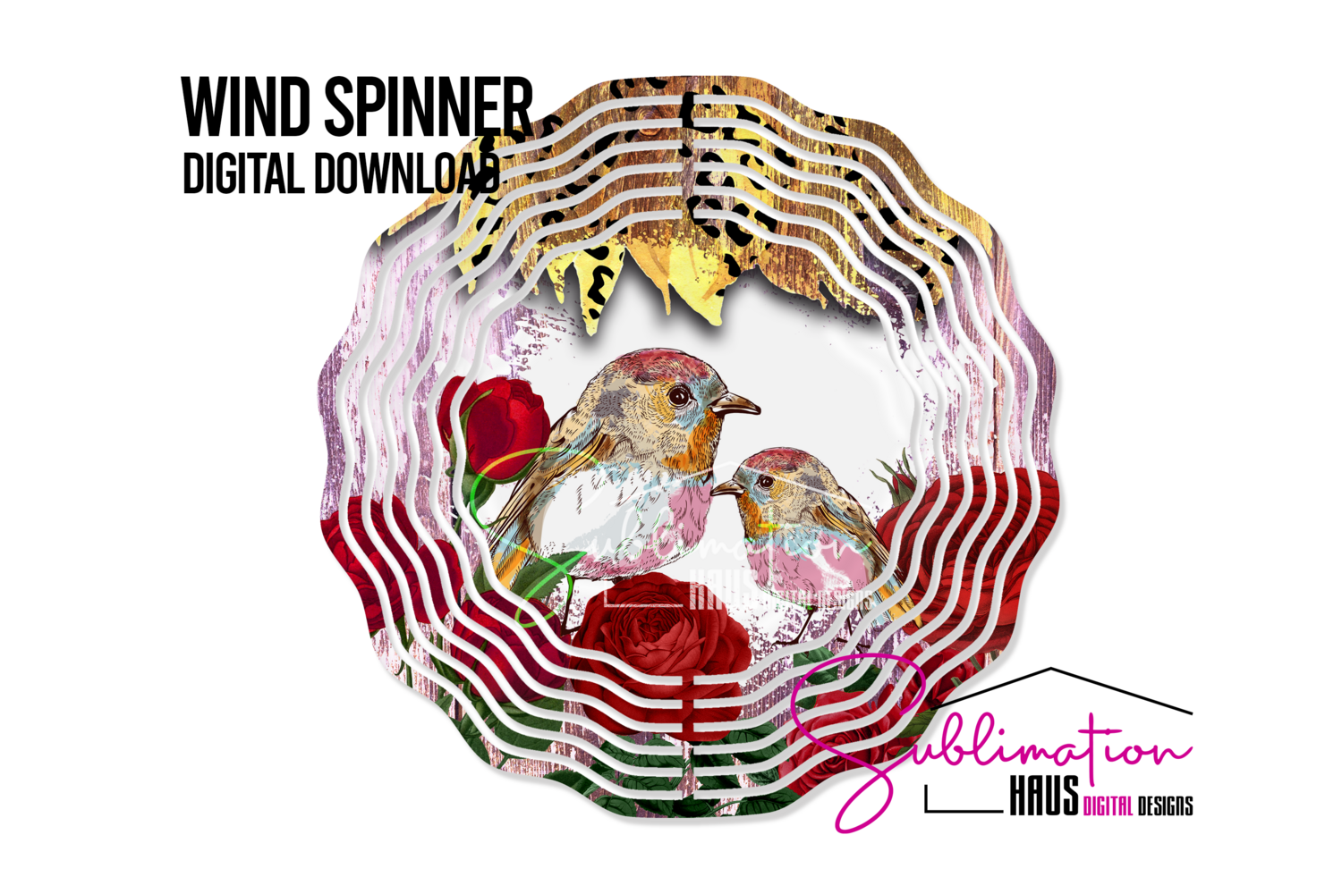 Wind Spinner - Bird Rose Sunflower