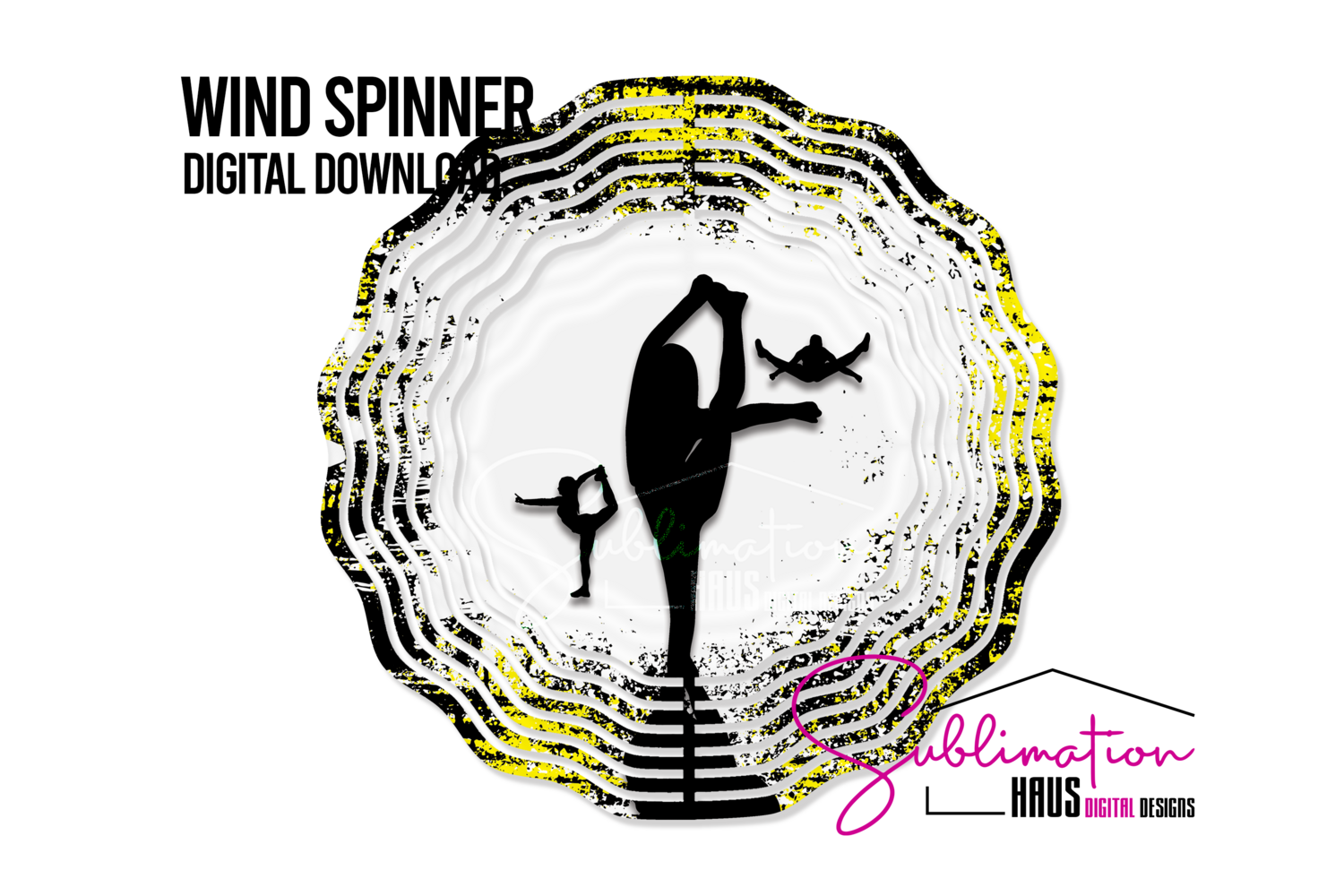 Wind Spinner PNG - Cheer  Black / Yellow
