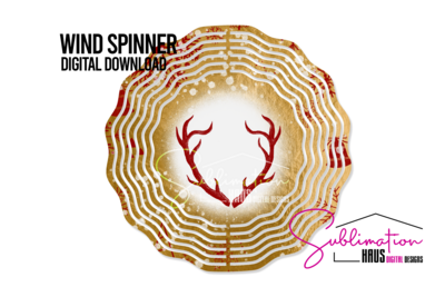 Wind Spinner PNG - Antlers Gold Foil Wrap