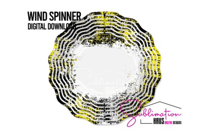 Wind Spinner PNG - Yellow Black White